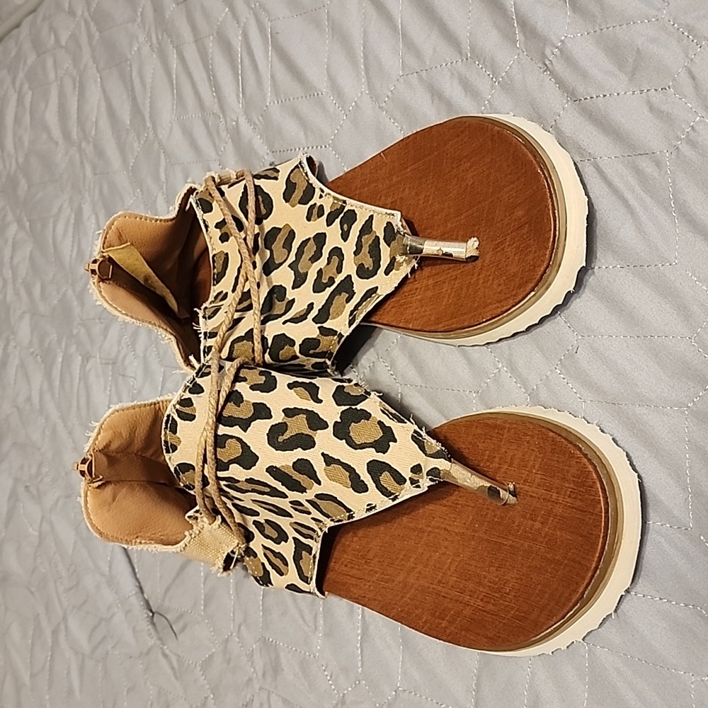 Leopard Print Sandals